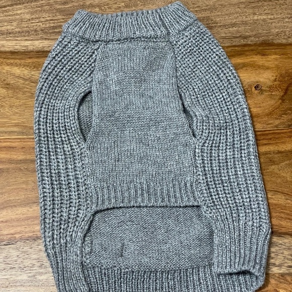 Reddy Heathered Grey Knit Dog Sweater SM NWT Fall Soft Comfy - Picture 5 of 9